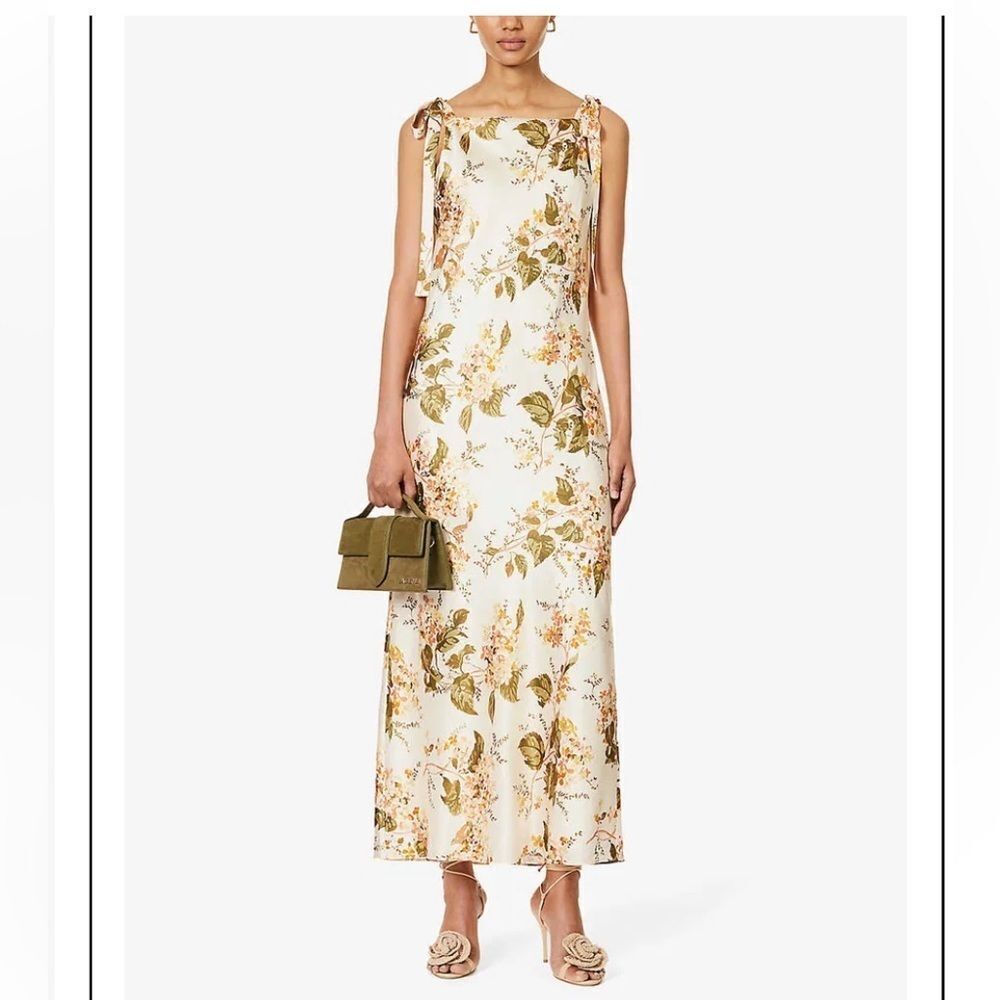 Reformation Aden Floral Silk Midi
Dress size Medium